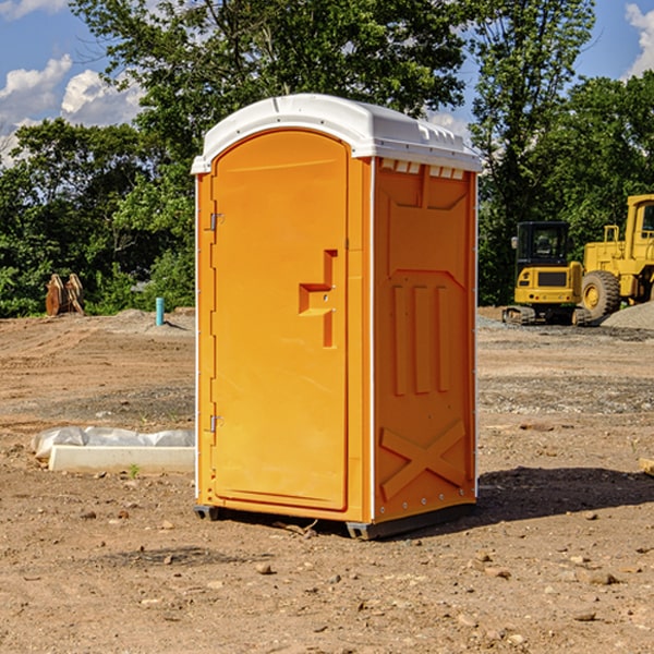 how often are the porta potties cleaned and serviced during a rental period in Reubens ID